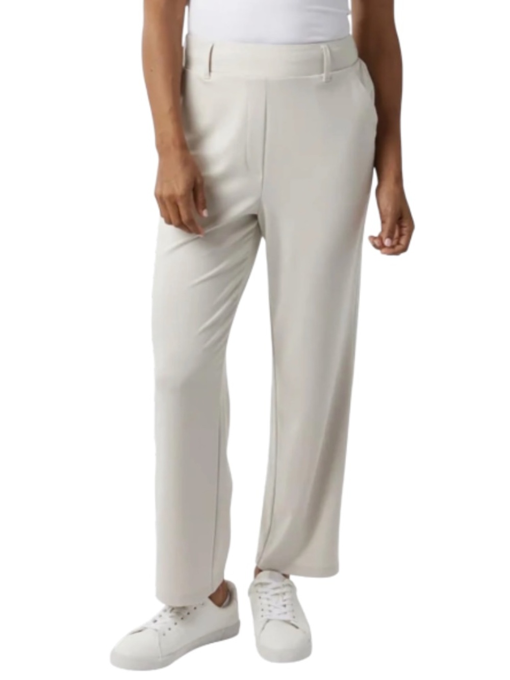 32 Degrees Cool Womens Cream Stretch Twill Pull On Pant XXL
